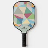 Kleurrijke achthoekige geometrische achtergrond mo pickleball paddle (Voorkant)
