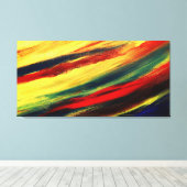 Kleurrijke Acryl Abstract Triptych Verpakt Canvas (Insitu (Houten vloer))