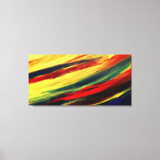 Kleurrijke Acryl Abstract Triptych Verpakt Canvas Afdruk (Voorkant)