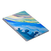 Kleurrijke acryl schilderij, gestructureerde achte notitieboek (Rechterzijde)