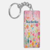 kleurrijke acryl schilderij stijl individuele offe sleutelhanger (Voorkant Links)