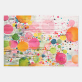 Kleurrijke acryl schilderij stijl inpakpapier vel (Voorkant 2)