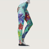 Kleurrijke acrylbloem leggings (Rechts)