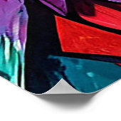 Kleurrijke adelaar kunstwerk poster (Hoek)