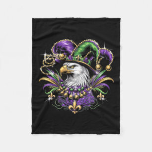 Kleurrijke adelaar ontwerp voor Mardi Gras Party C Fleece Deken