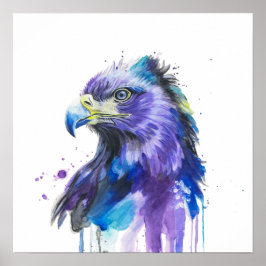 Kleurrijke Adelaar Watercolor Kunst Poster