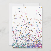 Kleurrijke Adult Joint Dubbele Verjaardag Party Kaart (Achterkant)