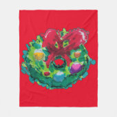 Kleurrijke Adventkrans Fleece Deken (Voorkant)