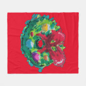 Kleurrijke Adventkrans Fleece Deken (Voorkant (Horizontaal))