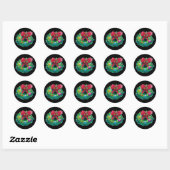 Kleurrijke Adventkrans Ronde Sticker (Vel)