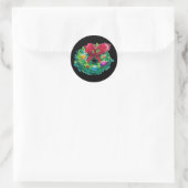 Kleurrijke Adventkrans Ronde Sticker (Tas)