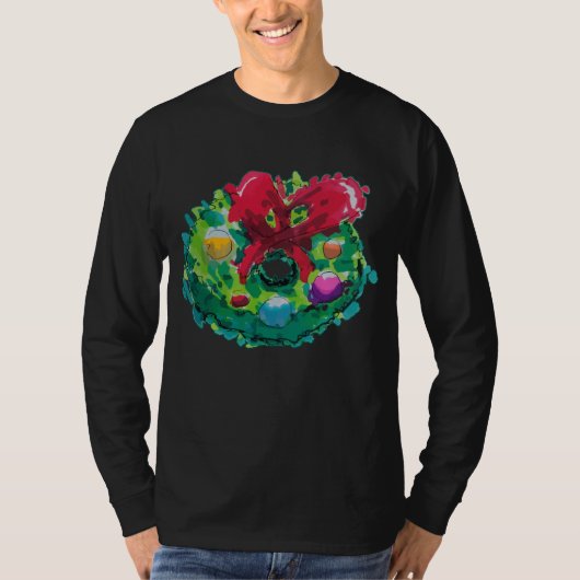 Kleurrijke Adventkrans T-shirt (Voorkant)