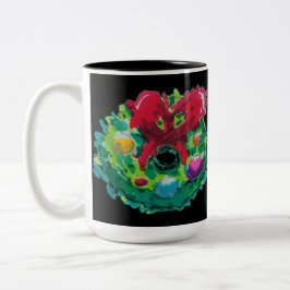 Kleurrijke Adventkrans Tweekleurige Koffiemok