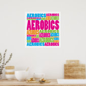 Kleurrijke aerobics poster (Keuken)