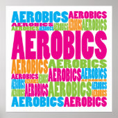 Kleurrijke aerobics poster (Voorkant)