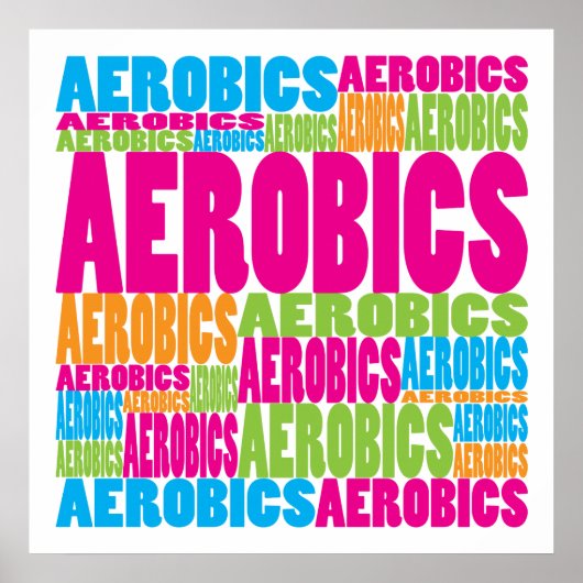 Kleurrijke aerobics poster (Voorkant)
