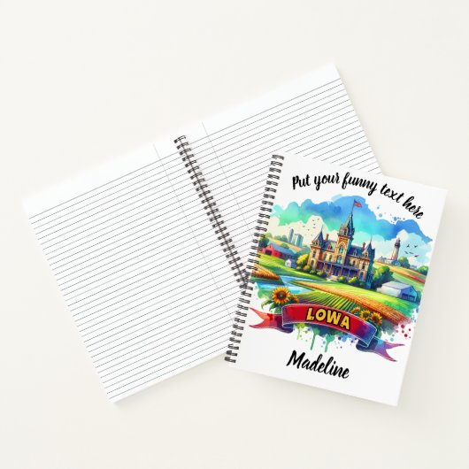 Kleurrijke afbeelding van een iconische boerderij  notitieboek (Binnen)