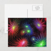 Kleurrijke afbeelding van vuurwerk briefkaart (Voorkant / Achterkant)