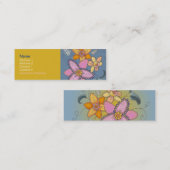 Kleurrijke affodil Profile Kaarten Mini Visitekaartje (Voorkant / Achterkant)