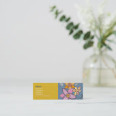 Kleurrijke affodil Profile Kaarten Mini Visitekaartje (Staand voorkant)