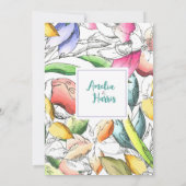 Kleurrijke afgedekte ventilator personaliseren kaart (Achterkant)