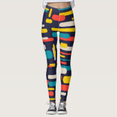 kleurrijke afgeronde rechthoek leggings (Voorkant)