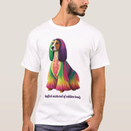 Kleurrijke Afghaanse Hond T-shirt