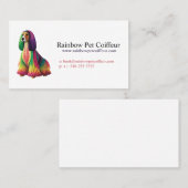 Kleurrijke Afghaanse Hond Visitekaartje (Voorkant / Achterkant)