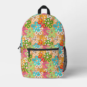 Kleurrijke African Blob Abstract Shapes Pattern Bedrukte Rugzak