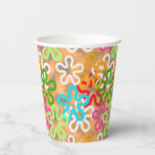 Kleurrijke African Blob Abstract Shapes Pattern Papieren Bekers (Achterkant)