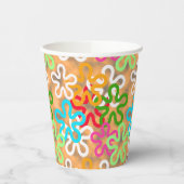 Kleurrijke African Blob Abstract Shapes Pattern Papieren Bekers (Links)