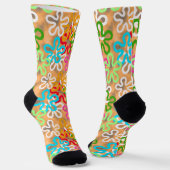 Kleurrijke African Blob Abstract Shapes Pattern Sokken (Gebogen)