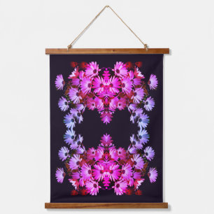 Kleurrijke Afrikaanse Daisy Flowers Abstract Hangend Wandkleed