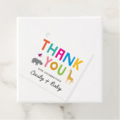 Kleurrijke Afrikaanse dieren dank u Bedankjes Labels (In situ)