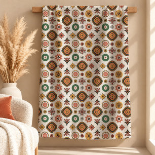Kleurrijke Afrikaanse erfgoed motieven decoratieve Fleece Deken