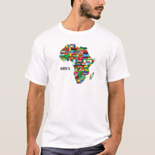 Kleurrijke Afrikaanse kaart T-Shirt