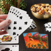 Kleurrijke Afrikaanse kleuren van wilde dierenbesc Pokerkaarten (In Situ)