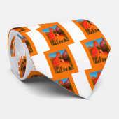 Kleurrijke Afrikaanse kleuren van wilde dierenbesc Stropdas (Opgerold)