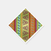 Kleurrijke Afrikaanse Maskers Stripe Kente Patroon Servetten (Hoek)