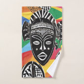 Kleurrijke Afrikaanse Maskers Tribal Bad Handdoek (Handdoek)