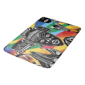 Kleurrijke Afrikaanse Maskers Tribal Bath Mat (Gekanteld)
