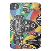 Kleurrijke Afrikaanse Maskers Tribal Bath Mat (Voorkant Verticaal)