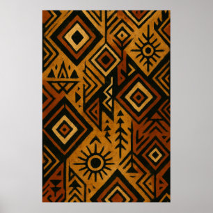 Kleurrijke Afrikaanse Patroonposter – Door Stammen Poster