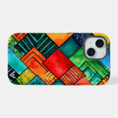 Kleurrijke Afrikaanse Print iPhone 15iPhone / iPad 15 Case (Achterkant horizontaal)