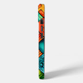 Kleurrijke Afrikaanse Print iPhone 15iPhone / iPad Case-Mate iPhone Case (Achterkant / Links)