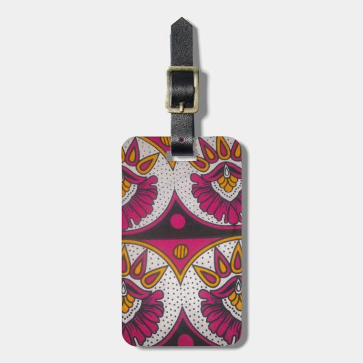 Kleurrijke Afrikaanse stof Motief Art Print Bagagelabel (Voorkant verticaal)