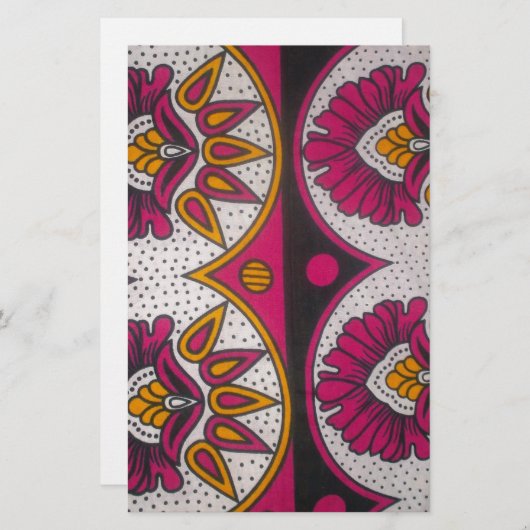 Kleurrijke Afrikaanse stof Motief Art Print Briefpapier (Voorkant / Achterkant)