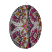 Kleurrijke Afrikaanse stof Motief Art Print Dartbord (Voorkant Links)