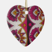 Kleurrijke Afrikaanse stof Motief Art Print Keramisch Ornament (Rechts)