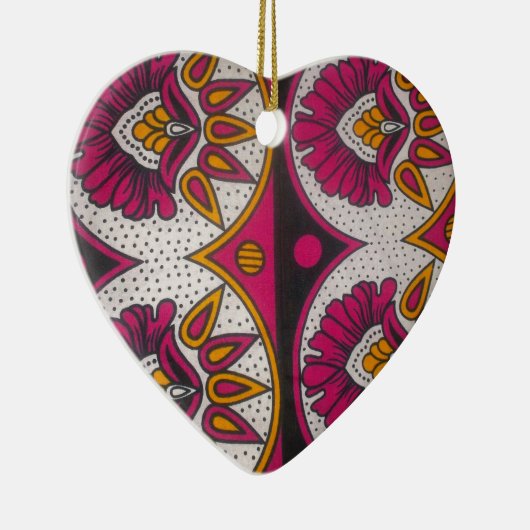 Kleurrijke Afrikaanse stof Motief Art Print Keramisch Ornament (Rechts)